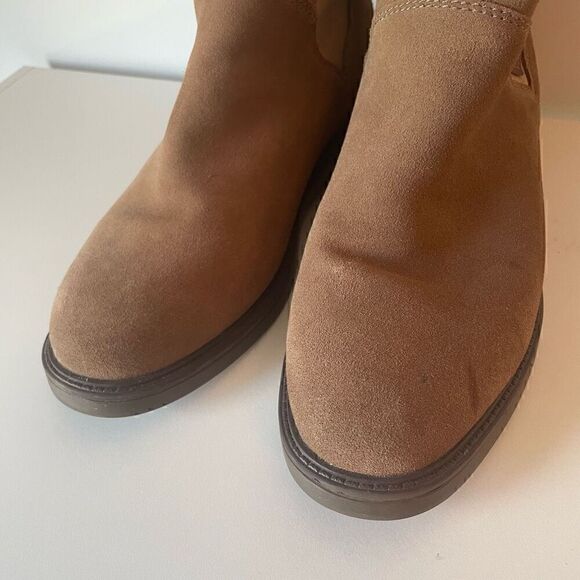 COUGAR Chelsea Brown Tan Suede Leather Boots Womens Size 7 Waterproof - Picture 3 of 11